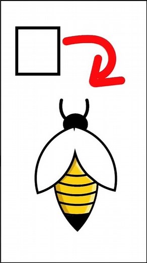 Adobe Illustrator Tutorial: Design a Bee Logo Starting with a Rectangle #firefoxlogo #vector #Bee#Ai