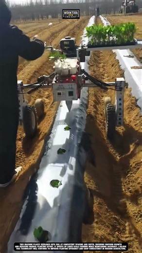 Seedling Transplanter worktool that plants crops precisely and improves farm productivity #worktool