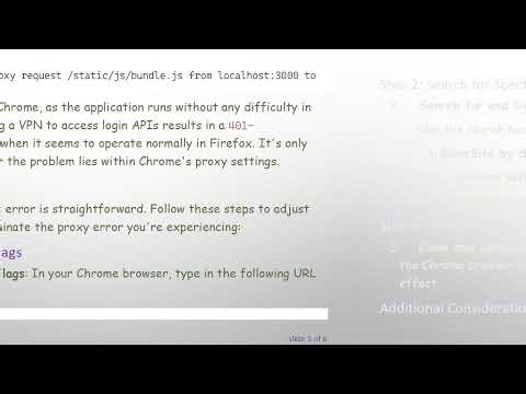 Resolving the Proxy Error in React JS: Why It Works in Firefox But Not in Chrome