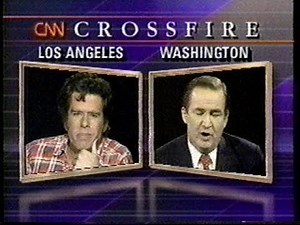 Mojo Nixon CNN Crossfire 1990 music censorship debate Pat Buchannen, Michael Tinsley + Jean Dixon