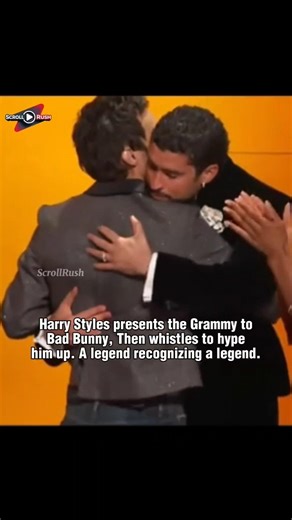 Harry Styles Shows Love to Bad Bunny 😭 #BadBunny #HarryStyles #Grammys #Shorts