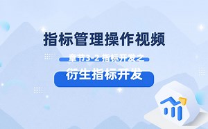 章节3-2 【指标开发】衍生指标开发丨指标管理DataIndex操作视频