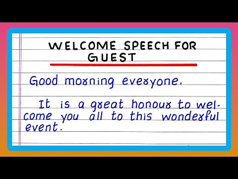 Welcome Speech for Guest | Welcome Speech for Chief Guest | Welcome Speech in English