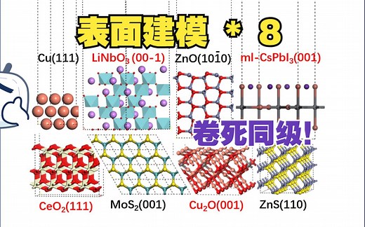 [Materials Studio] 表面建模合集：催化剂、钙钛矿、金属、金属氧化物、铁电材料、二维材料等 | MS杨站长 华算科技