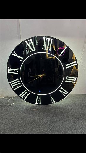 Touch Wall Clock | New style for your wall with 3 lights and touch sensor #wallclock #mirrorclock #roundclock #roundmirror #mirrorhouse