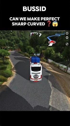 BUSSID CAN WE MAKE PERFECT SHARP CURVED ❓😱 AT BUS SIMULATOR INDONESIA #shortsfeed #bussid
