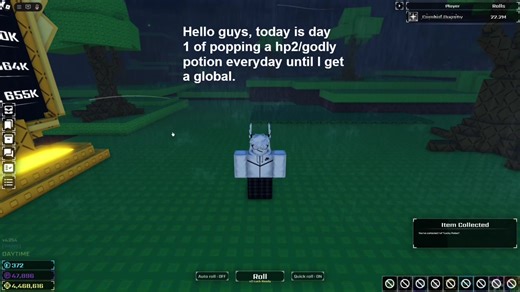 Popping HP2/Godly Potion Daily Challenge in Roblox