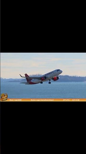 Avianca Takeoff on Runway 27 at Boston Logan Airport