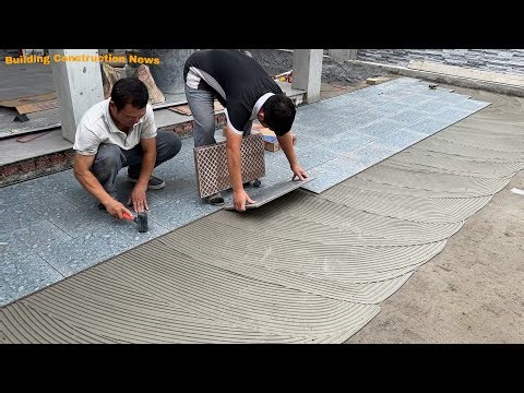 Instructions For Laying 30 x 60cm Imitation Stone Ceramic Tiles For A 99% Perfect Outdoor Playground