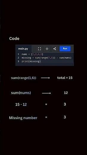 Find the Missing Number | Python Interview Trick