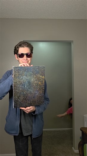 Abstract painting on canvas! #art #painting #funny