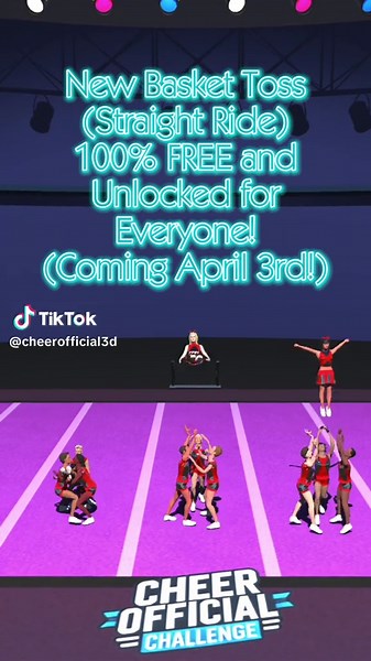 Free Basket Toss for All-Star Cheerleaders