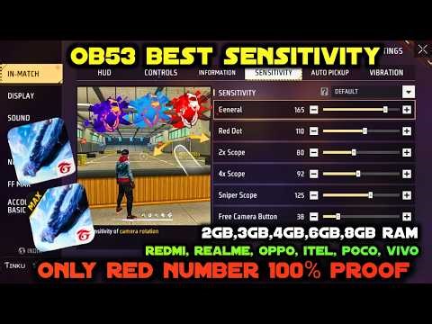 OB-53 After Update New Sensitivity Setting In Free Fire | 200 Sensitivity For 2GB 3GB 4GB 6GB RAM