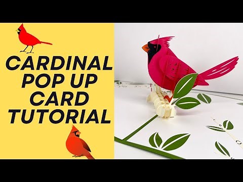 Cricut Design Space Cardinal Pop up card tutorial