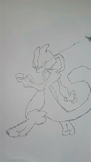 Mewtwo sketch | #youngartist #sketch #drawing #art