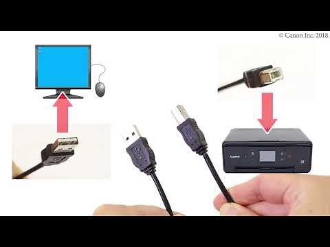 Connecting the printer and a computer via USB (Windows) (TS6200 series)
