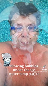 Bill Purnell on Instagram: "Blowing bubbles underwater in my frozen pool. #underice #undertheice #undericediving #undertheiceswim #iceswim #undericedive #freezinginaspeedo #coldwatertransformations"