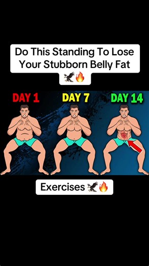 Do This Standing To Lose Your Stubborn Belly Fat 🦅🔥#absworkout #bellyfat #sixpack #fitness #bellyfatworkout