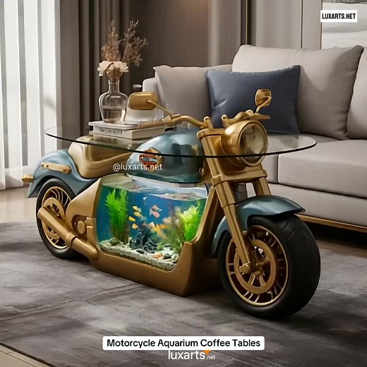 Motorcycle Aquarium Coffee Tables: Adventure Meets Aquatic Life