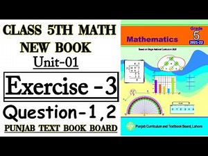 Class 5 Math New Book-Unit 1-Exercise 3 Question 1,2-5th class Math-Whole Numbers and Operations