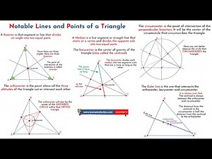 Notable Lines in a Triangle – Angle Bisector, Perpendicular Bisector, Median & Altitude Explained