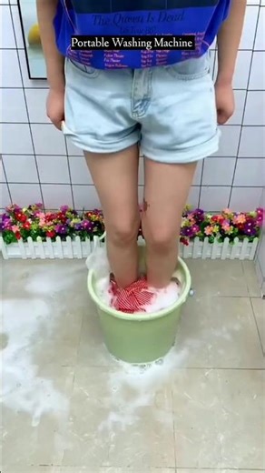 Portable Washing Machine Gadget 😱 Mini Washer for Home & Travel #shorts #gadgets