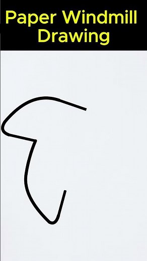 Easy Paper Windmill Drawing Tutorial for Kids and Beginners | Step by Step