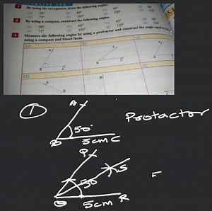 1 By using the set-squares, draw the following angles.(a) 30^{... | Filo