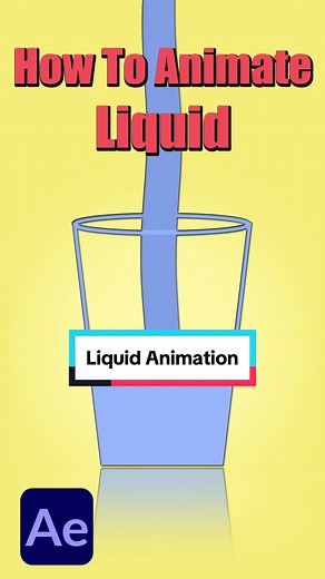 How to animate liquid in Adobe After Effects #aftereffects #videoediting #adobe #motion #graphicdesign #2D #tutorialsaftereffects #animation #tips #videoviral #design #graphics