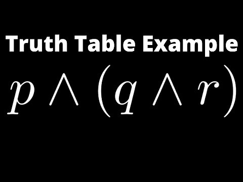 Truth Table for p ^ (q ^ r)