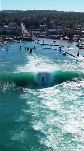The raw power of this wave machine is terrifying. #power