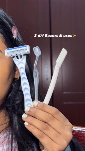 Ana | UGC | Confused!!!! Here is the solution 👇 💗Face razor ( dark white colour ) ✨ Basically used for face hair removal ✨ always opt for thick... | Instagram