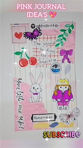 Diy cute pink journal🌷✨️/aesthetic journal 💖making ideas #trending #diy #journalideas