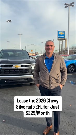 Lease the 2026 Silverado 2FL Crew Cab for $229/month for 24 months. 10,000 miles per year. $1,250 due at signing. GM employee discount and current Chevy lease required @alimreda23 @merna_beydoun | TCD Dearborn News