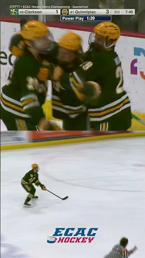 THIS IS MARCH 🍀😱. Clarkson SWEEPS top-seeded Quinnipiac in Hamden and are headed to Lake Placid 🏔️🏒