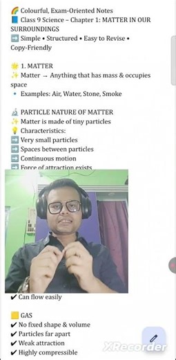 🔥 Matter in Our Surroundings | Class 9 Science Chapter 1 | #viral #class9science #sciencedaily #pypシ