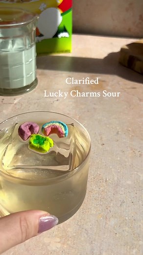 How to Make a Delicious Clarified Lucky Charms Sour Cocktail