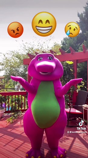 Everybody’s got feelings.#barneythedinosaur #mascot #childhood #singalong #emotions
