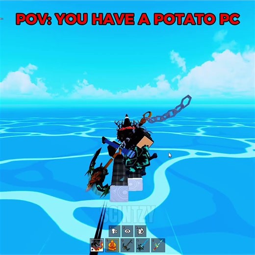 WHEN YOU HAVE A POTATO PC...💀​ #roblox #bloxfruits