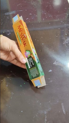 how to make pen/pencil holder with tooth paste box #diy #penholder #bestoutofwaste #shorts