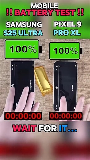 SAMSUNG S25 ULTRA VS PIXEL 9 PRO XL ULTIMATE BATTERY TEST 🔋‼️#samsungs25ultra #pixelphone #shorts
