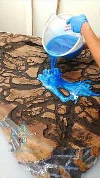 Estuary desktop with infinity resin waterfalls⚡🔥🌊 #UntreatedArt #desk #resin #interiordesign #epoxy