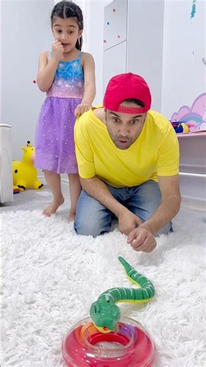 Dad saves Jaz from danger inside the house - kids learn to be brave #shorts