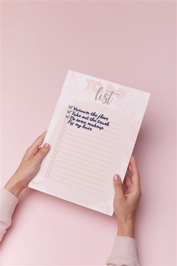 Pink Marble To-Do List Printable | Minimalist Daily Task Tracker (Digital Download)
