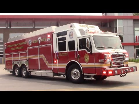 Indianapolis Fire Department Tactical Rescue 7 And Spare Ladder 7 Responding 5-24-25