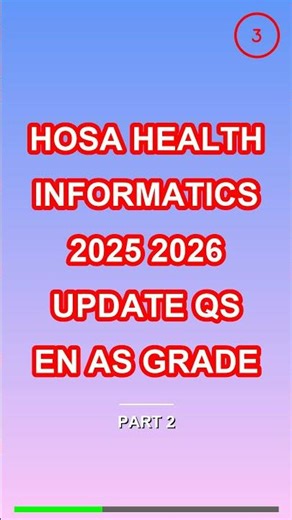 Hosa Health Informatics 2025 2026 Update Qs En As