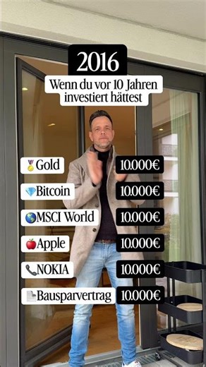 POV: Du hast 10.000 € 2016 angelegt… 🤑