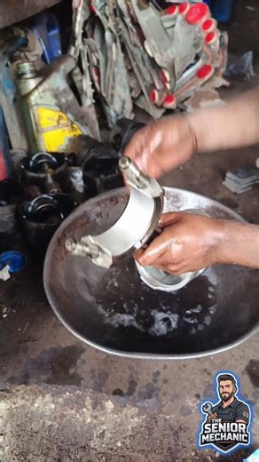 Piston Cleaning Before Installation | Engine Rebuild Process #engine #pistons #mechanic #shortsfeed