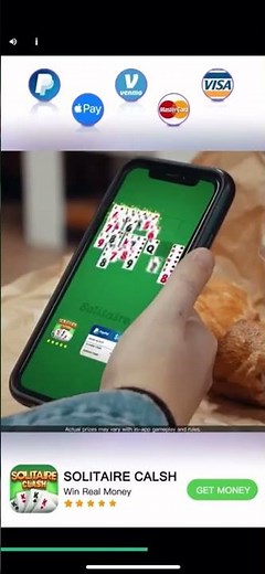 Get Money Solitaire Cash Win Real Money Mobile Gaming Ad