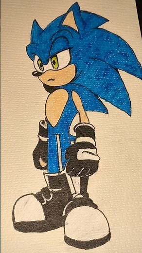 Dark Sonic Style Fan Art 🖤 | Edgy Sonic Drawing #Illustration #SketchArt #CreativeArt